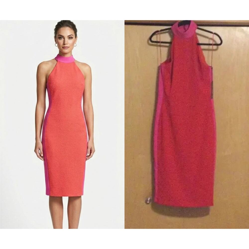 ISSUE NEWYORK sleeveless halter neck mni dress